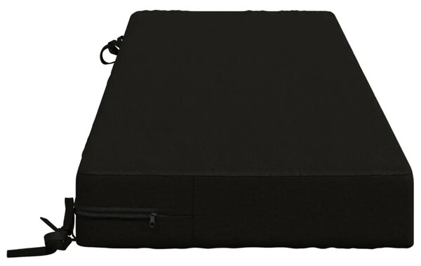 Jastuk za sjedalo SOEST 100% poliester Crna 120 x 40 x 10 cm - Crna 120 x 40 x 10 cm Melange