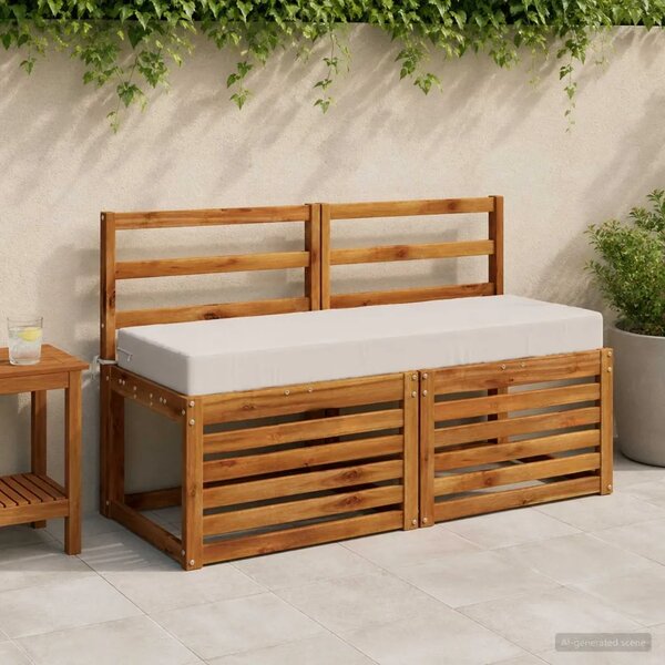 Jastuk za sjedalo SOEST 100% poliester Bijela 120 x 40 x 10 cm - Bijela 120 x 40 x 10 cm Melange