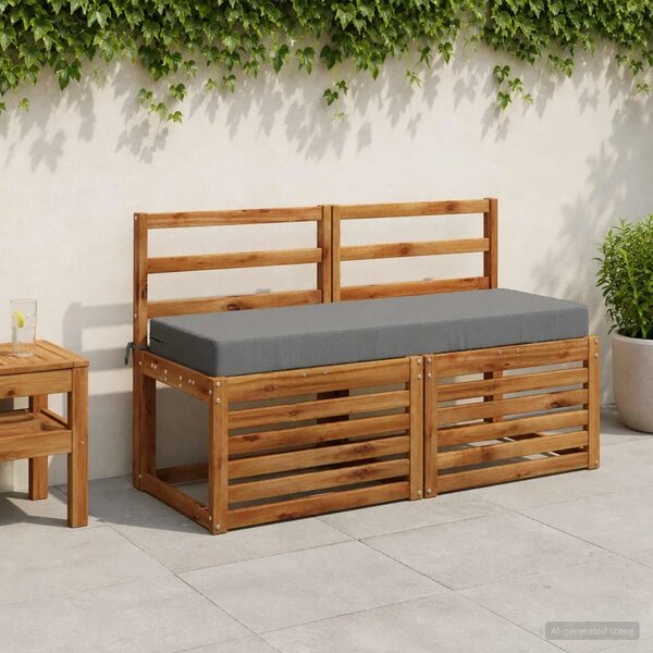 Jastuk za sjedalo SOEST 100% poliester Siva 120 x 40 x 10 cm - Siva 120 x 40 x 10 cm Melange