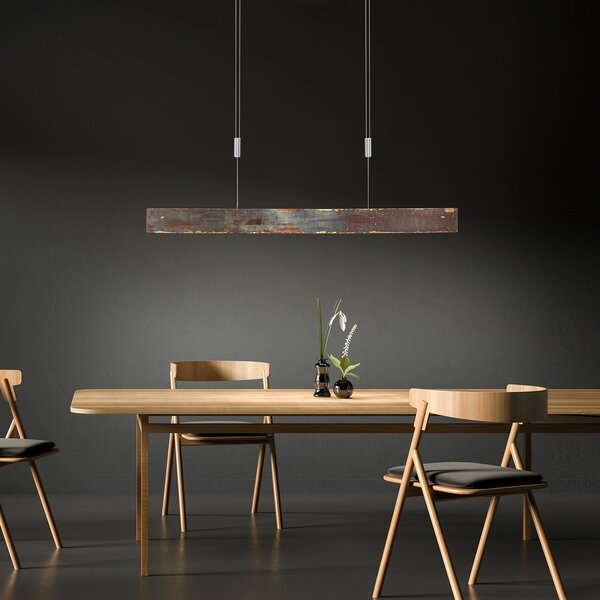 Quitani LED viseća lampa Malu, zlatno oksidirana, dužina 100 cm, prigušiva, Zlato / mjed, Dnevni boravak/blagovaonica, Metal