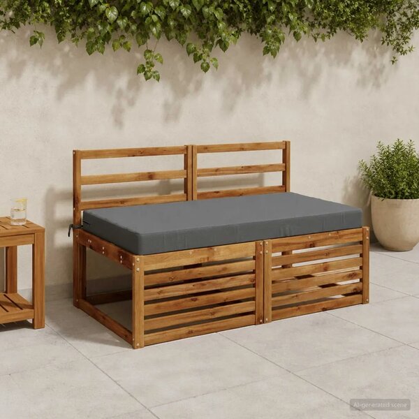Jastuk za sjedalo SOEST 100% poliester Siva 120 x 60 x 10 cm - Siva 120 x 60 x 10 cm Melange