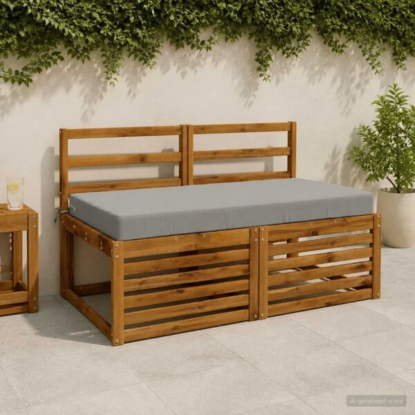 Jastuk za sjedalo SOEST 100% poliester Siva 120 x 60 x 10 cm - Siva 120 x 60 x 10 cm Poliester