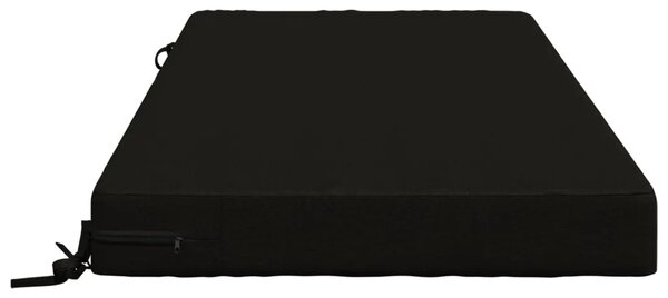 Jastuk za sjedalo SOEST 100% poliester Crna 120 x 60 x 10 cm - Crna 120 x 60 x 10 cm Melange