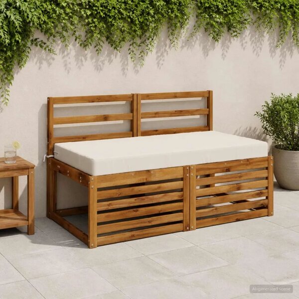 Jastuk za sjedalo SOEST 100% poliester Bijela 120 x 60 x 10 cm - Bijela 120 x 60 x 10 cm Melange