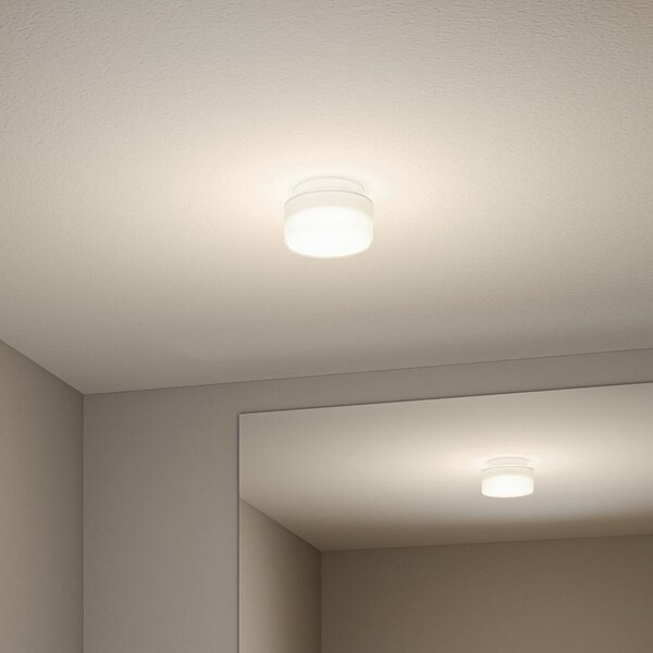 Paulmann LED stropna svjetiljka Maro, bijela, Ø 16 cm, IP44, Bijela, kupaonica, Plastika