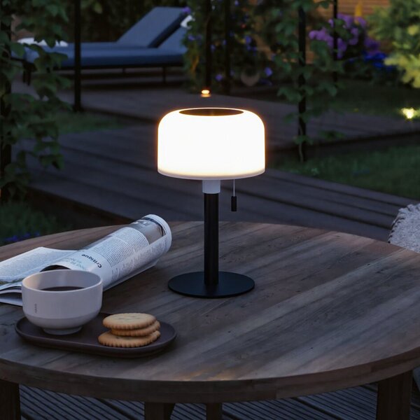 Paulmann LED solarna stolna lampa Bartja, crna, IP44 zatamnjena, prigušiva, Crno, Dnevni boravak/blagovaonica, Plastika, Solarna svjetla