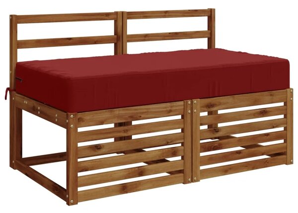 Jastuk za sjedalo SOEST 100% poliester boja crnog vina - boja crnog vina 120 x 60 x 15 cm Poliester