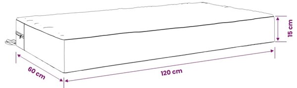 Jastuk za sjedalo SOEST 100% poliester Crvena 120 x 60 x 15 cm - Crvena 120 x 60 x 15 cm Melange