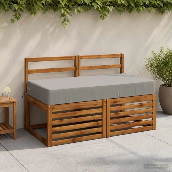 Jastuk za sjedalo SOEST 100% poliester Siva 120 x 80 x 15 cm - Siva 120 x 80 x 15 cm Poliester