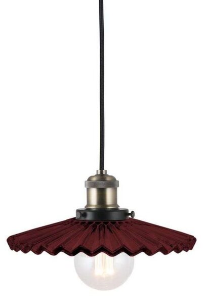 Globen Lighting Viseća svjetiljka COBBLER, tamnocrvena, Ø 25 cm, prigušiva, Crvena, Dnevni boravak/blagovaonica, Staklo