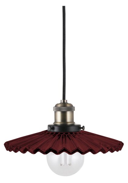 Globen Lighting Viseća svjetiljka COBBLER, tamnocrvena, Ø 25 cm, prigušiva, Crvena, Dnevni boravak/blagovaonica, Staklo