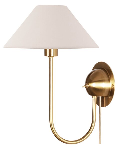 Globen Lighting Zidna lampa IRIS, krem, visina 32 cm, Bež, Dnevni boravak/blagovaonica, Tkanina / tekstil, Zidna utičnica iznad