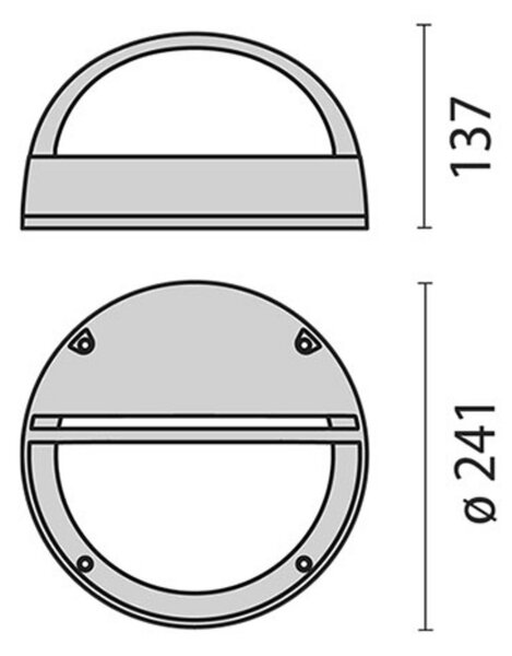 Performance in Lighting Eko+21 Grill vanjska zidna svjetiljka, E27, bijela, prigušiva, Bijela, Metal