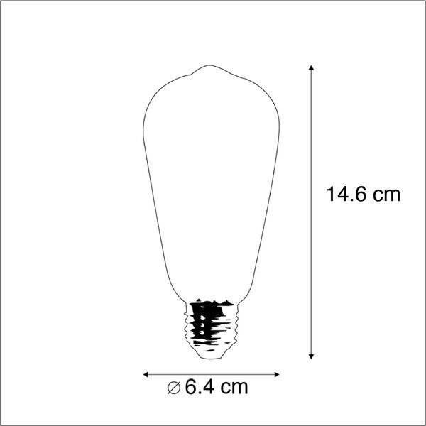 Set od 3 E27 prigušivih LED žarulja ST64 Goldline 5W 380lm 2200K