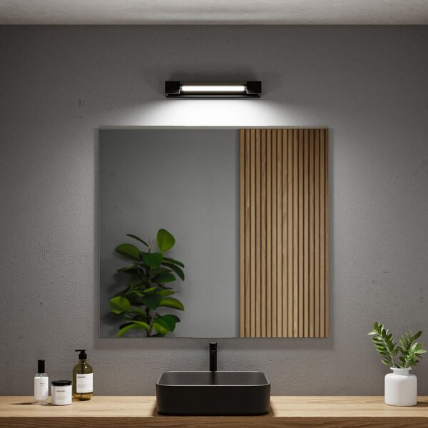 Paulmann LED zidna svjetiljka Lucille, crna, 40 cm IP44, dim., prigušiva, Crno, kupaonica, Metal