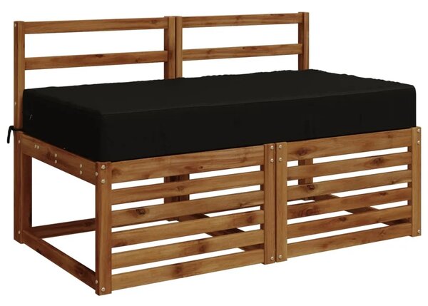 Jastuk za sjedalo SOEST 100% poliester Crna 120 x 60 x 15 cm - Crna 120 x 60 x 15 cm Melange