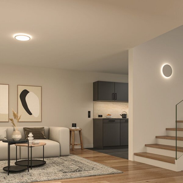 Paulmann LED stropna svjetiljka Atria Shine, bijela, Ø 29 cm 3000 K, Bijela, Dnevni boravak/blagovaonica, Plastika