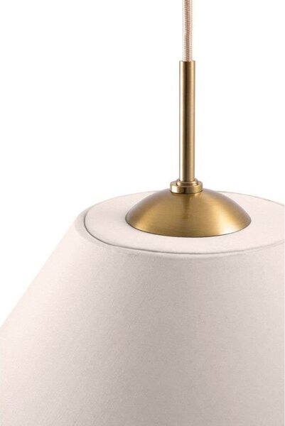 Globen Lighting Viseća svjetiljka IRIS, krem, Ø 50 cm, prigušiva, Bež, Dnevni boravak/blagovaonica, Tkanina / tekstil