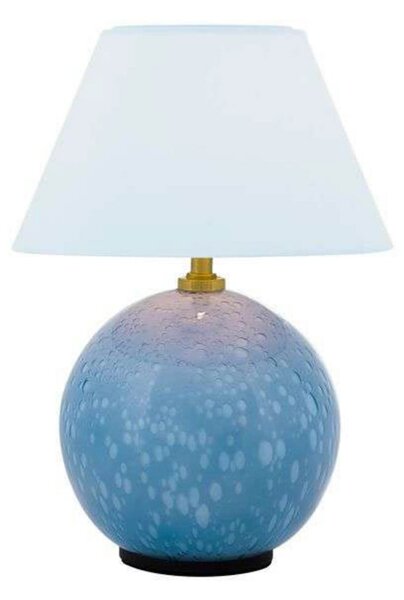 Globen Lighting Punjiva stolna lampa IRIS, plava, visina 23 cm, prigušiva, Plava, Dnevni boravak/blagovaonica, Staklo