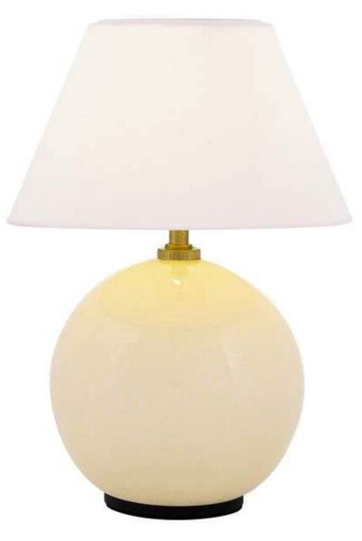 Globen Lighting Punjiva stolna lampa IRIS, krem, visina 23 cm, prigušiva, Bež, Dnevni boravak/blagovaonica, Staklo