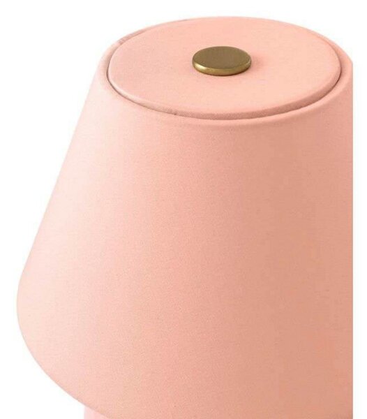 Globen Lighting Punjiva stolna lampa IRIS, ružičasto zlato, visina 23 cm, prigušiva, Ružičasta ruža, Dnevni boravak/blagovaonica, Staklo