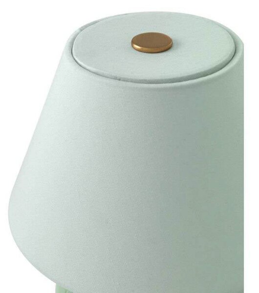 Globen Lighting Punjiva stolna lampa IRIS, zelena, visina 23 cm, prigušiva, Zelena, Dnevni boravak/blagovaonica, Staklo