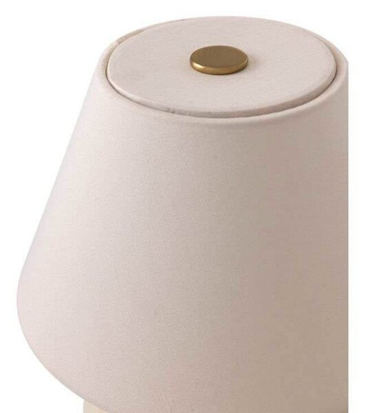 Globen Lighting Punjiva stolna lampa IRIS, krem, visina 23 cm, prigušiva, Bež, Dnevni boravak/blagovaonica, Staklo
