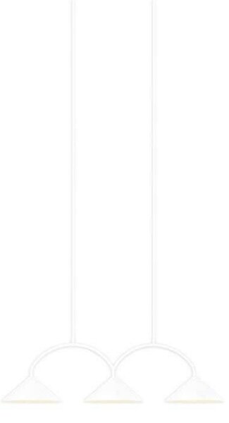 Globen Lighting Viseća lampa CURVE 3, bijela, 3 žarulje, 95 cm, prigušiva, Bijela, Dnevni boravak/blagovaonica, Metal