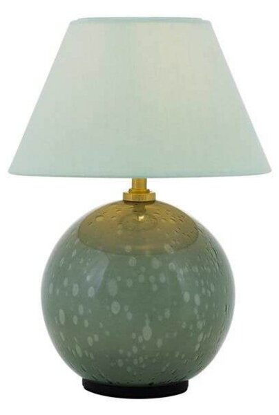 Globen Lighting Punjiva stolna lampa IRIS, zelena, visina 23 cm, prigušiva, Zelena, Dnevni boravak/blagovaonica, Staklo