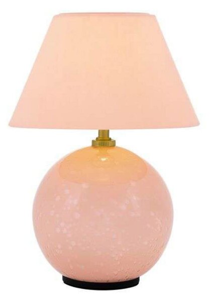 Globen Lighting Punjiva stolna lampa IRIS, ružičasto zlato, visina 23 cm, prigušiva, Ružičasta ruža, Dnevni boravak/blagovaonica, Staklo