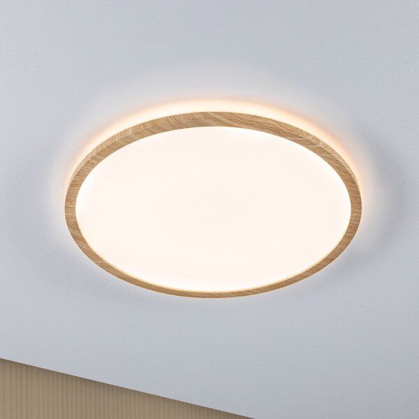 Paulmann LED stropna svjetiljka Atria Shine Ø42cm hrast IP44 3000K, Drvo, kupaonica, Plastika