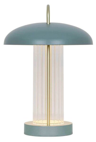 Nordlux Mirano LED stolna lampa na baterije, visina 29 cm, prašnjavo zelena, metalna, prigušiva, Zelena, Dnevni boravak/blagovaonica, Metal, fenjer
