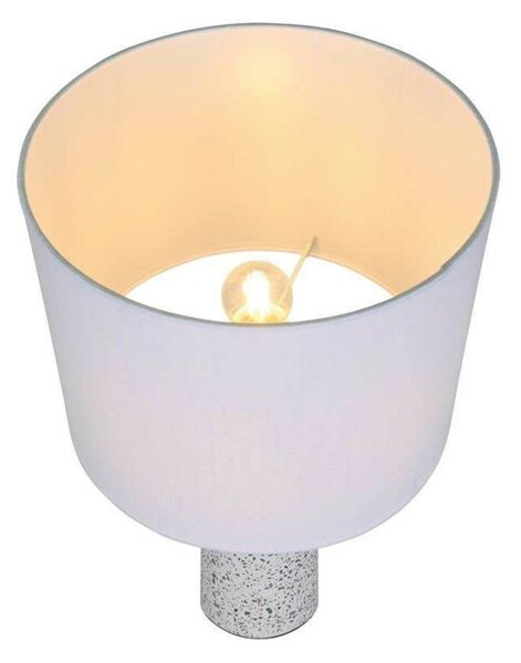 Nordlux Stolna lampa Antiga, bijela, visina 50 cm, tkanina/kamen, Bijela, Dnevni boravak/blagovaonica, Tkanina / tekstil