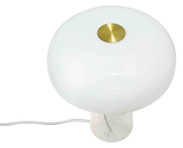 DFTP by Nordlux Stolna lampa sjajna, bijela, visina 24 cm, mramor/staklo, Bijela, Dnevni boravak/blagovaonica, Mramor