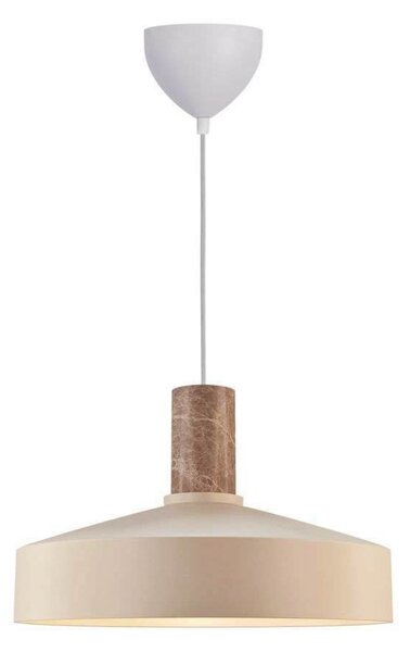Nordlux Viseća lampa Elvas, bež, Ø 37 cm, metal/mramor, prigušiva, Bež, Dnevni boravak/blagovaonica, Metal