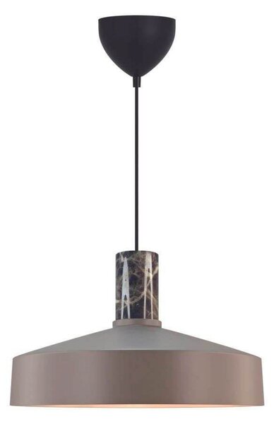 Nordlux Viseća lampa Elvas, svijetlosmeđa, Ø 37 cm, metal/mramor, prigušiva, Smeđa / hrđa, Dnevni boravak/blagovaonica, Metal