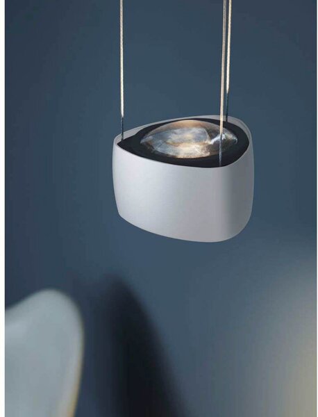 LOOM DESIGN LED viseća svjetiljka Air, bijela, aluminij, 13 cm, prigušiva, Bijela, Dnevni boravak/blagovaonica, Aluminij