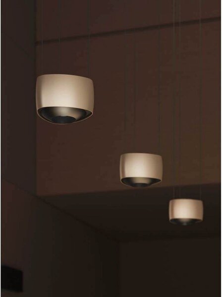 LOOM DESIGN LED viseća svjetiljka Air, siva, aluminij, 13 cm, prigušiva, Bež, Dnevni boravak/blagovaonica, Aluminij