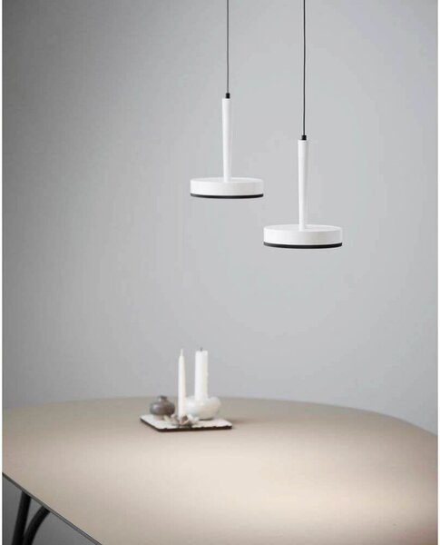 LOOM DESIGN LED viseća svjetiljka Nyx P1, bijela, aluminij, prigušiva, Bijela, Dnevni boravak/blagovaonica, Aluminij