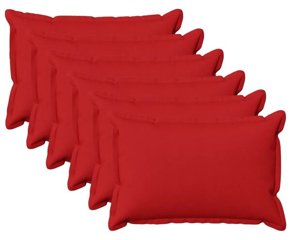 Presvlaka za jastuk 6 pcs HOUTEN Crvena 40 x 60 cm Umjetni lan - Crvena 40 x 60 cm 6