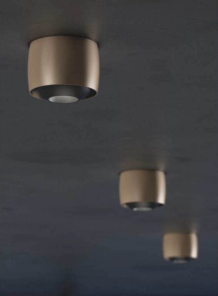 LOOM DESIGN LED stropna svjetiljka Air, siva, aluminijska, Ø 10 cm, prigušiva, Bež, Dnevni boravak/blagovaonica, Aluminij