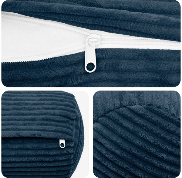 Presvlaka za jastuk 6 pcs HEERLEN Mornarsko plava Ø 15 x 40 cm - Modra Ø 15 x 40 cm 6
