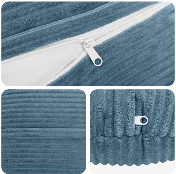Presvlaka za jastuk 2 pcs HEERLEN Plava Ø 30 cm Kord - Plava Ø 30 cm 2