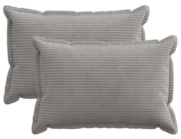 Presvlaka za jastuk 2 kom. HOUTEN Svjetlosiva 40 x 60 cm Kord - Svjetlosiva 40 x 60 cm 2