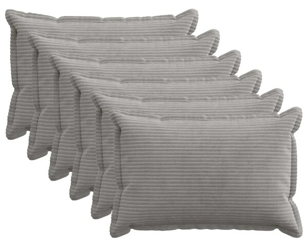 Presvlaka za jastuk 6 kom. HOUTEN Svjetlosiva 30 x 50 cm Kord - Svjetlosiva 30 x 50 cm 6