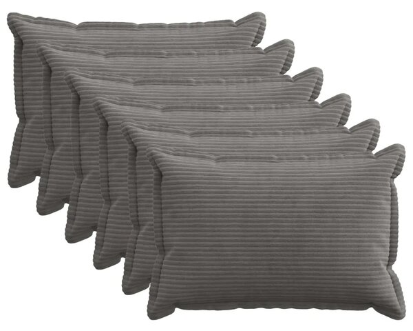Presvlaka za jastuk 6 kom. HOUTEN Tamnosiva 30 x 50 cm Kord - Tamnosiva 30 x 50 cm 6