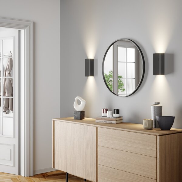 Nowodvorski Lighting Zidna lampa Bergen gore i dolje, grafit, prigušiva, Crno, Dnevni boravak/blagovaonica, Metal