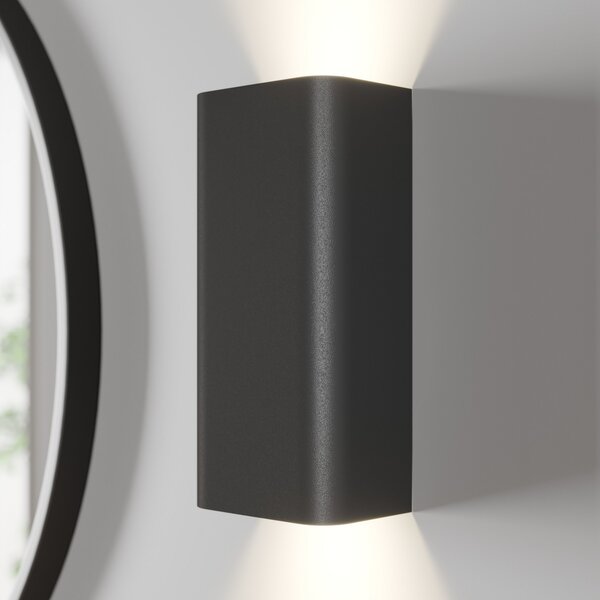 Nowodvorski Lighting Zidna lampa Bergen gore i dolje, grafit, prigušiva, Crno, Dnevni boravak/blagovaonica, Metal