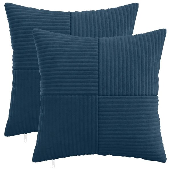Presvlaka za jastuk 2 pcs ALMELO Mornarsko plava 30 x 30 cm - Modra 30 x 30 cm 2