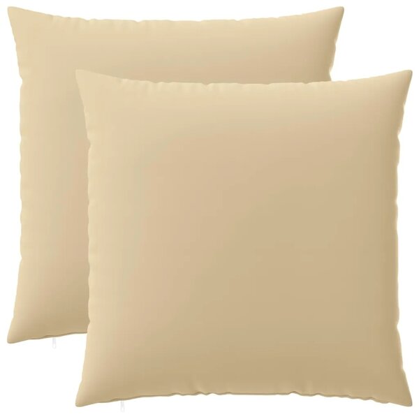 Presvlaka za jastuk 2 pcs HEERLEN Bež 80 x 80 cm Poliester - Bež 80 x 80 cm 2